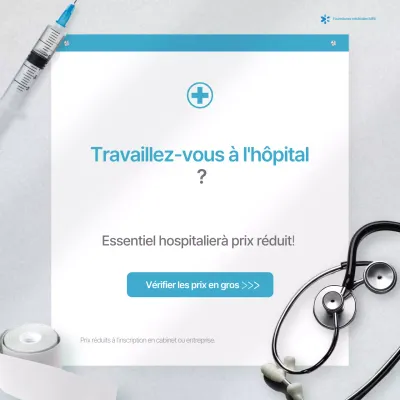 Promotion en gros de fournitures médicales bleu ciel simples