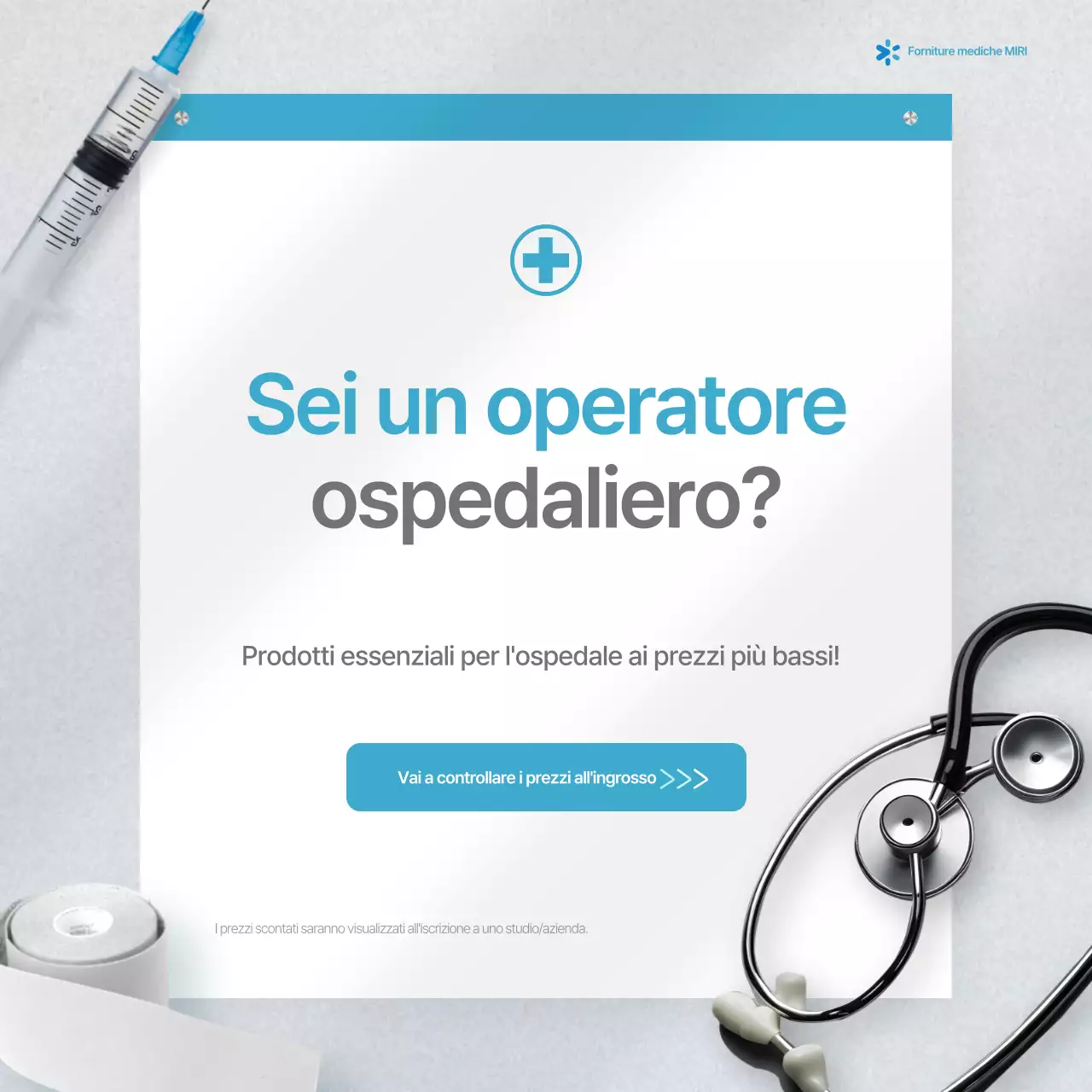 Promozione all'ingrosso di semplici forniture mediche color azzurro cielo