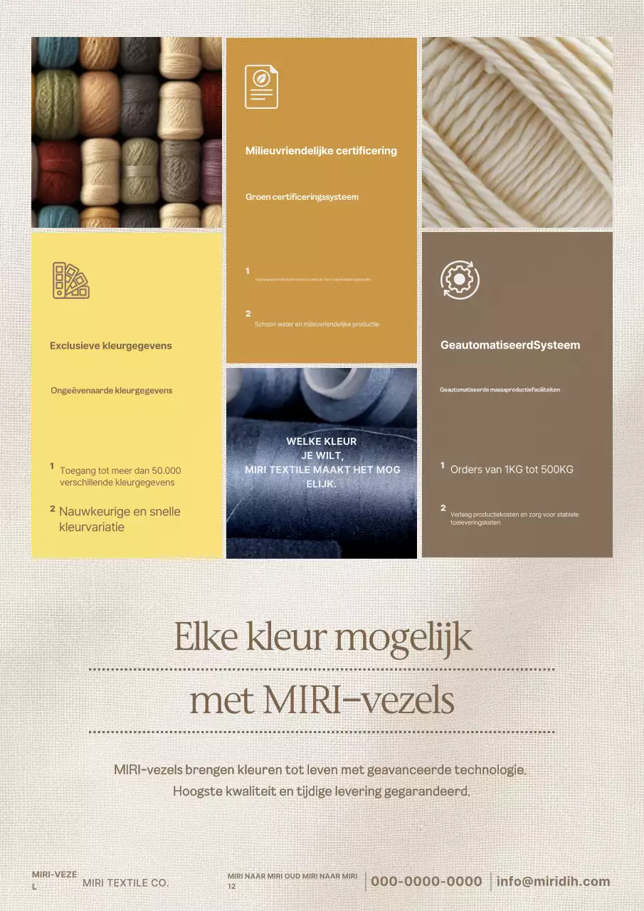 Beige moderne textieladvertentie