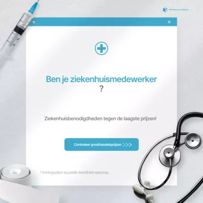 Eenvoudige hemelsblauwe groothandelspromotie voor medische benodigdheden