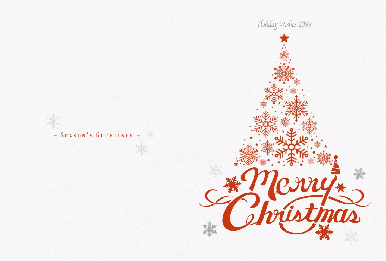 Orange Simple Christmas Postcard