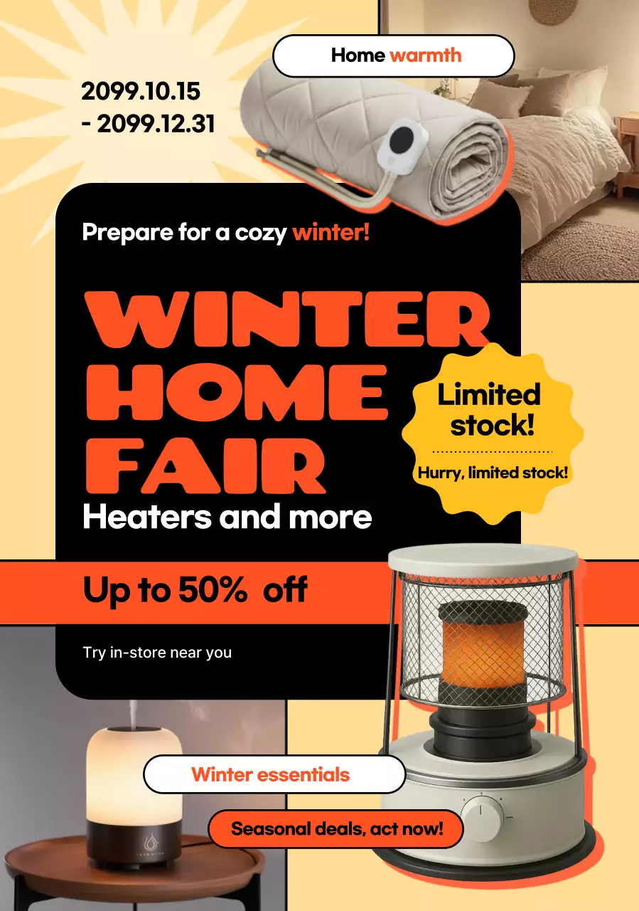 Promosi Musim Dingin Modern Oranye