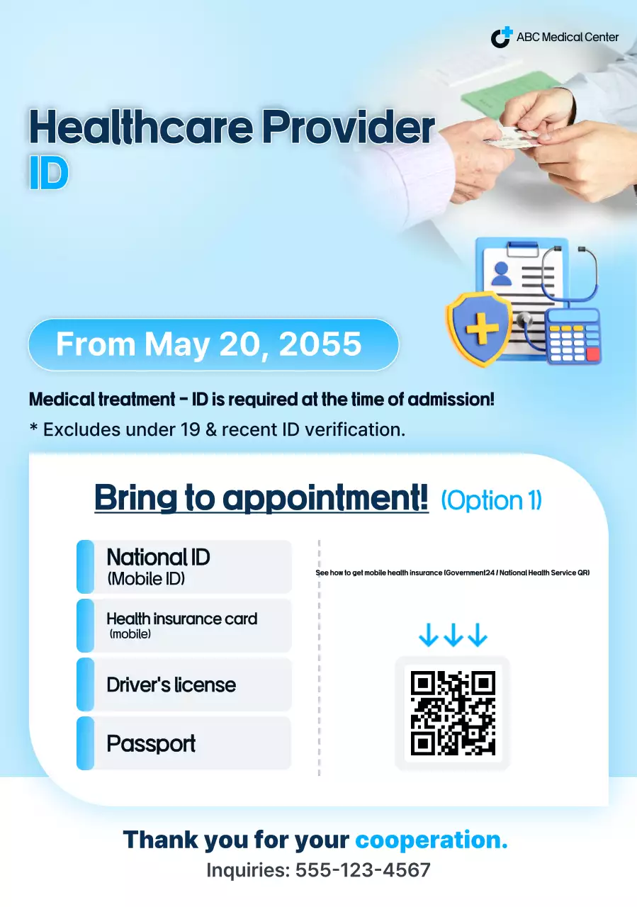 Sổ tay y tế gọn gàng màu xanh da trời