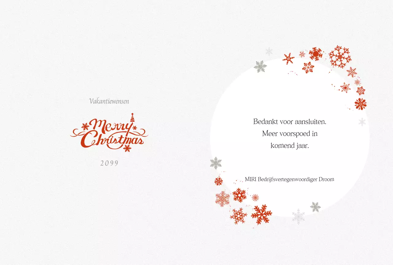 Oranje eenvoudige kerstkaart