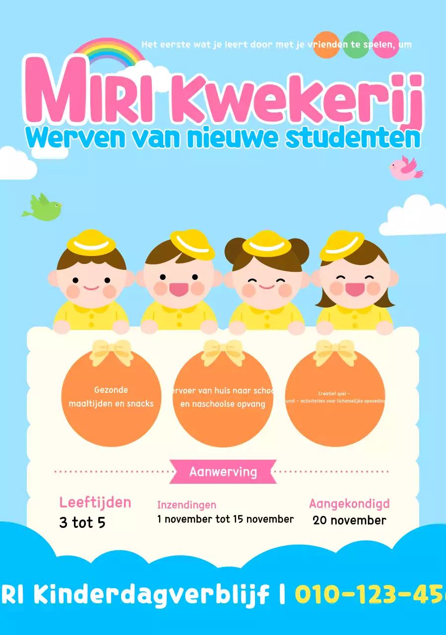 Werving Sky Blue Baby Daycare Center