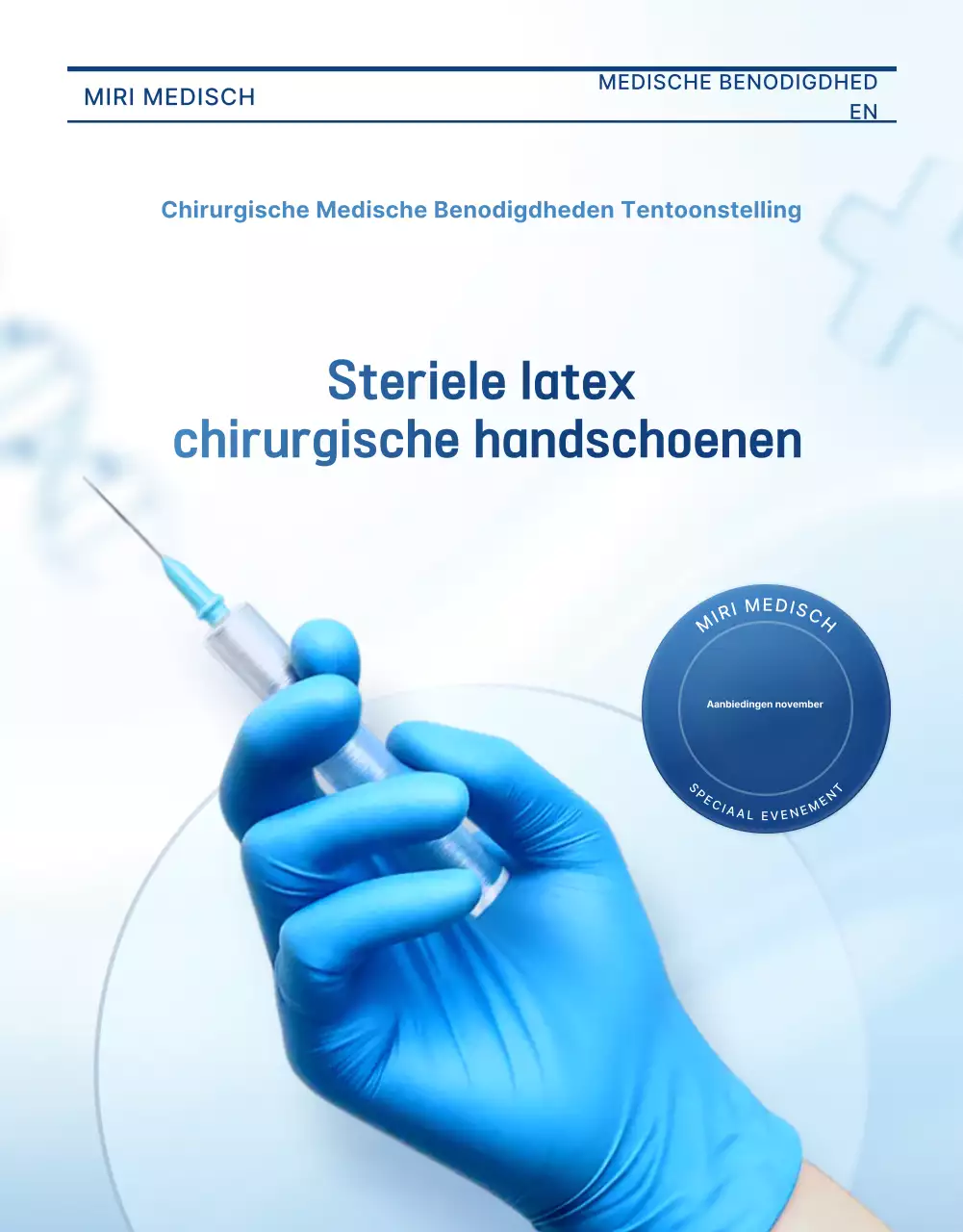 Blauwe moderne medische advertentie