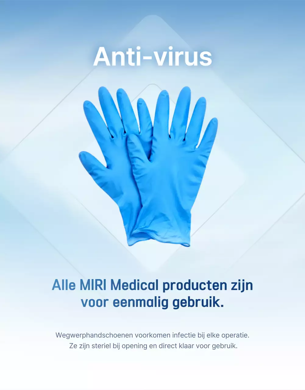 Blauwe moderne medische advertentie