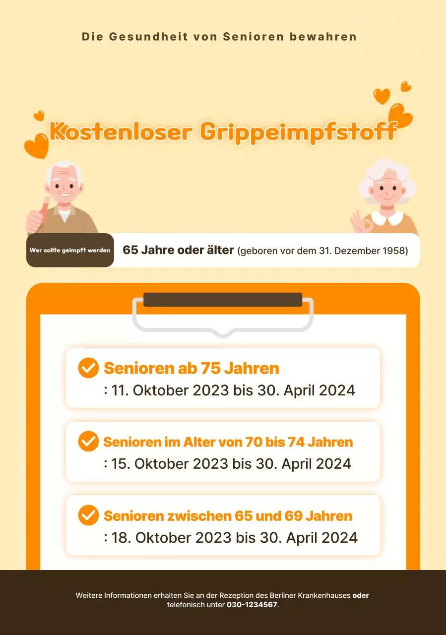 Orange Simple Gesundheitskampagne