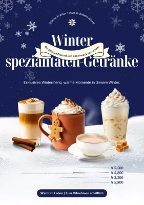 Navy Moderne Wintermenü-Aktion