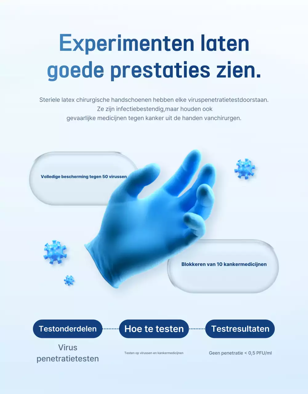 Blauwe moderne medische advertentie