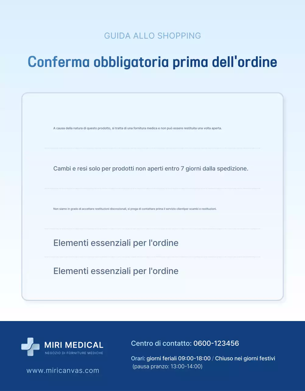 Pubblicità medica moderna blu