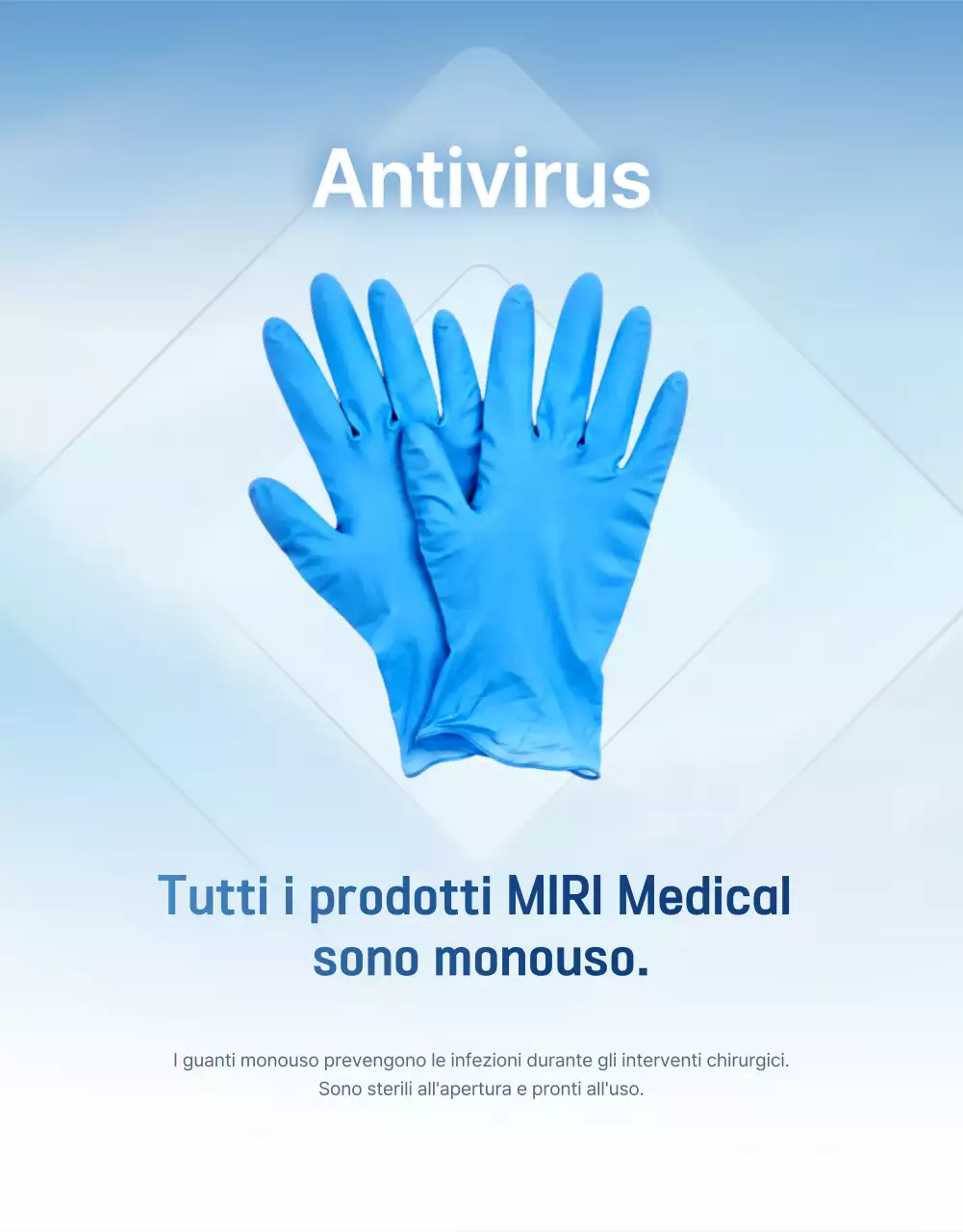 Pubblicità medica moderna blu