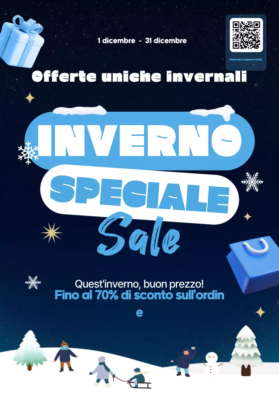 Saldi invernali moderni blu