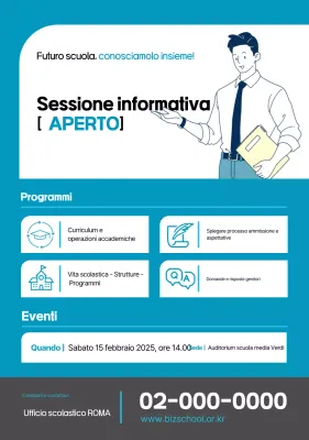 Guida alla sessione informativa sull'istruzione moderna Sky Blue