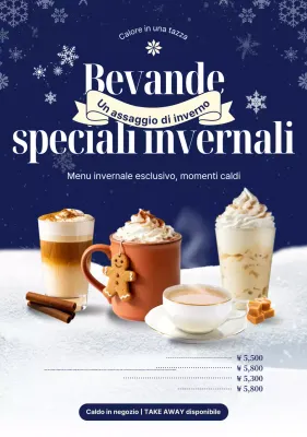 Promozione del menu invernale moderno della Marina