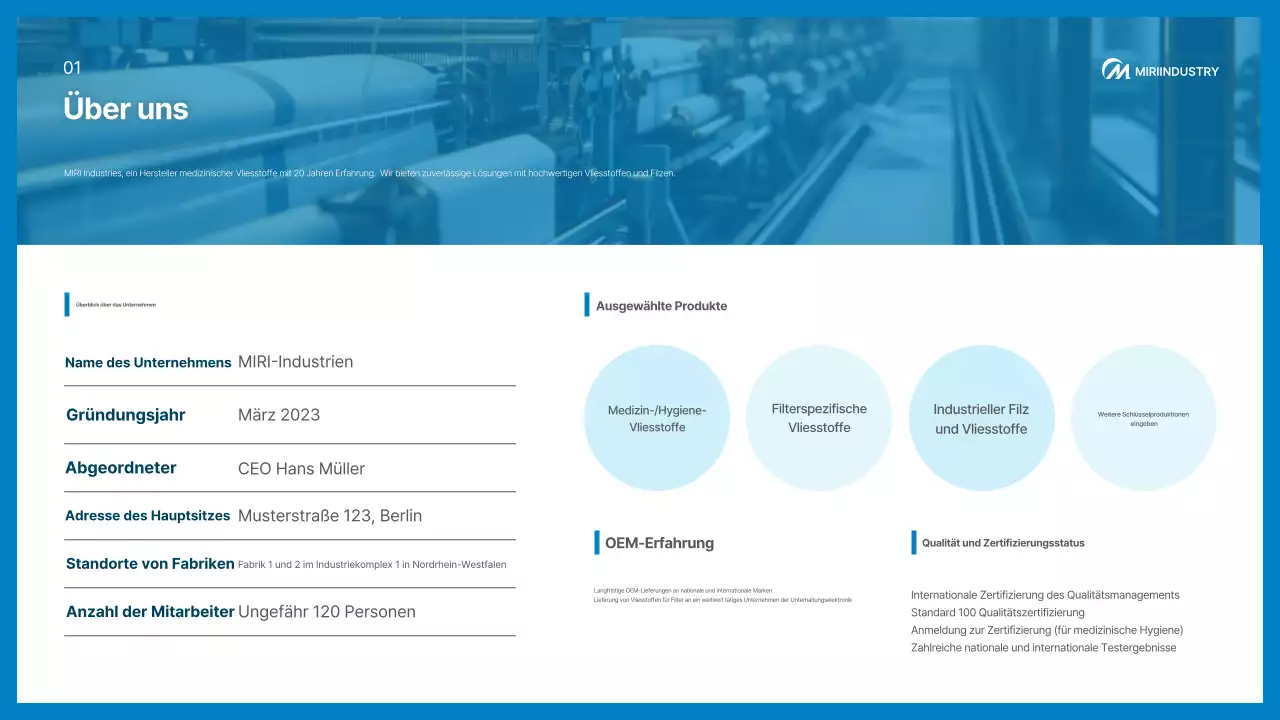 Blaue moderne Werbung für medizinische Produkte