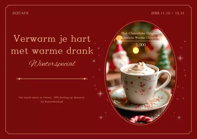 Rode Vintage Winterdrank Promotie