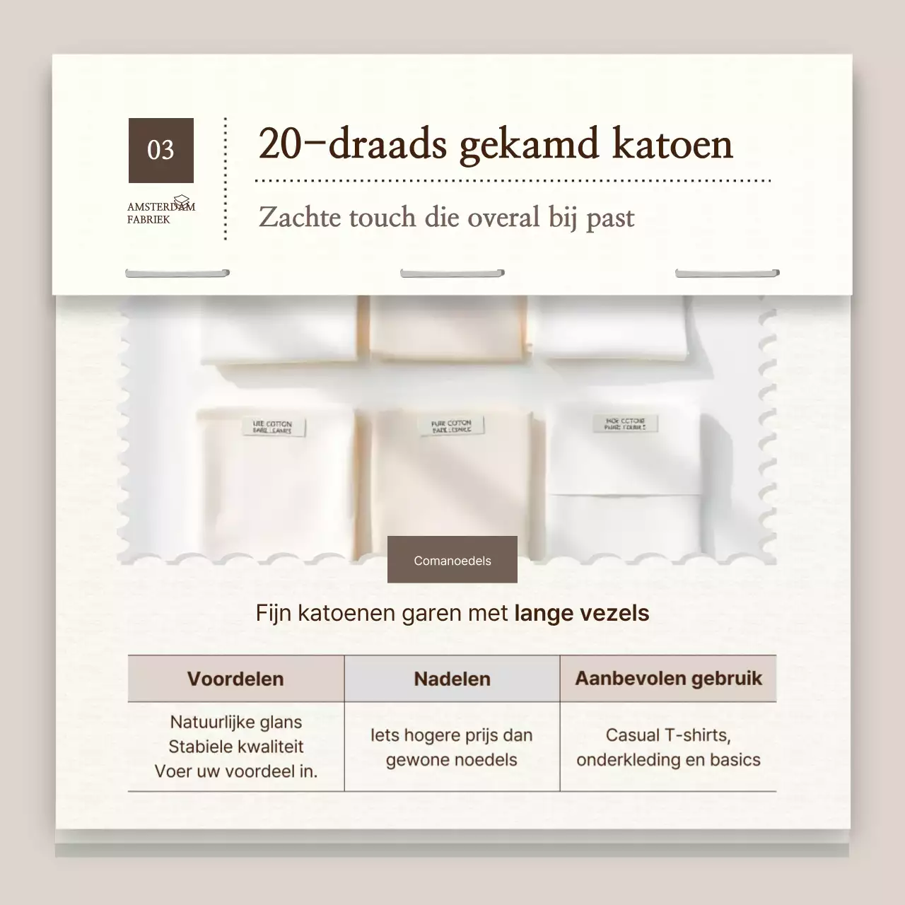 Beige schone mode-advertentie