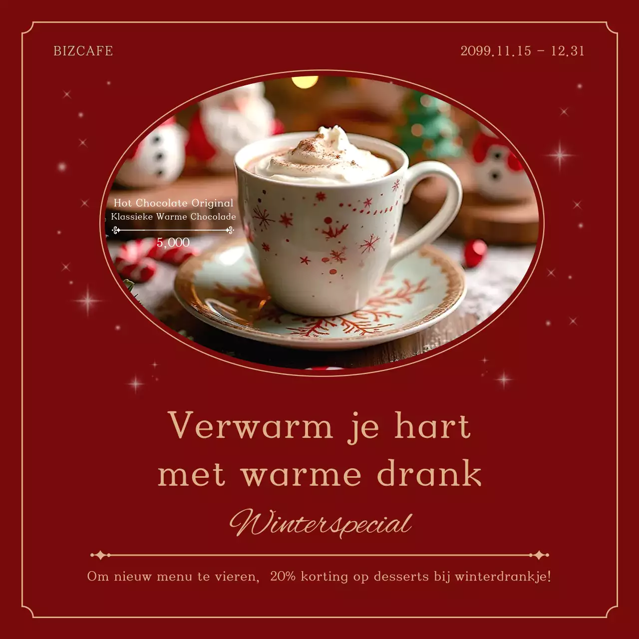 Rode Vintage Winterdrank Promotie
