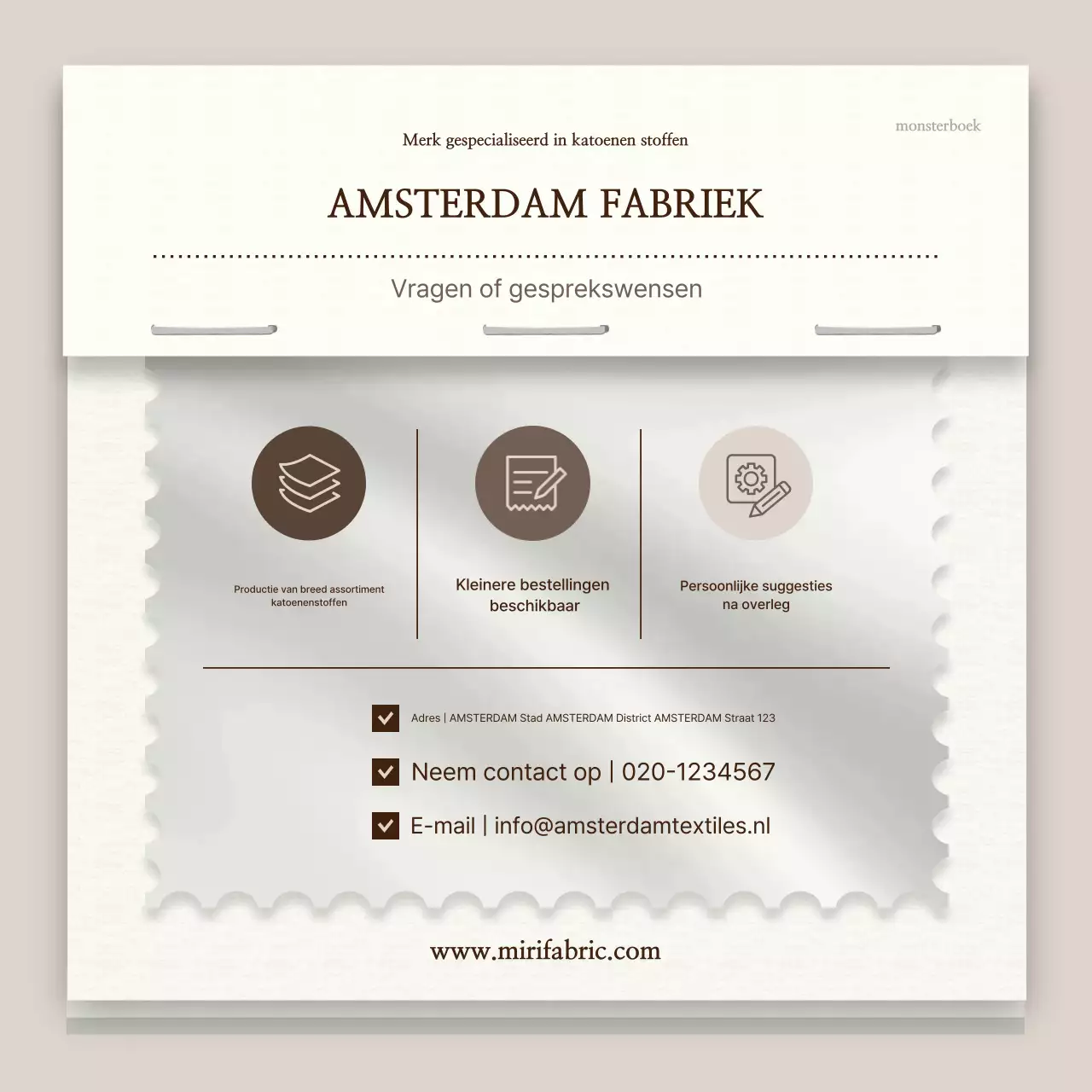 Beige schone mode-advertentie