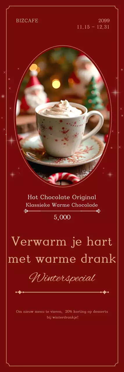 Rode Vintage Winterdrank Promotie