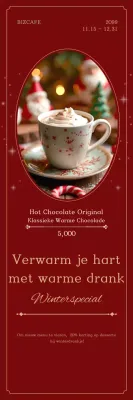 Rode Vintage Winterdrank Promotie