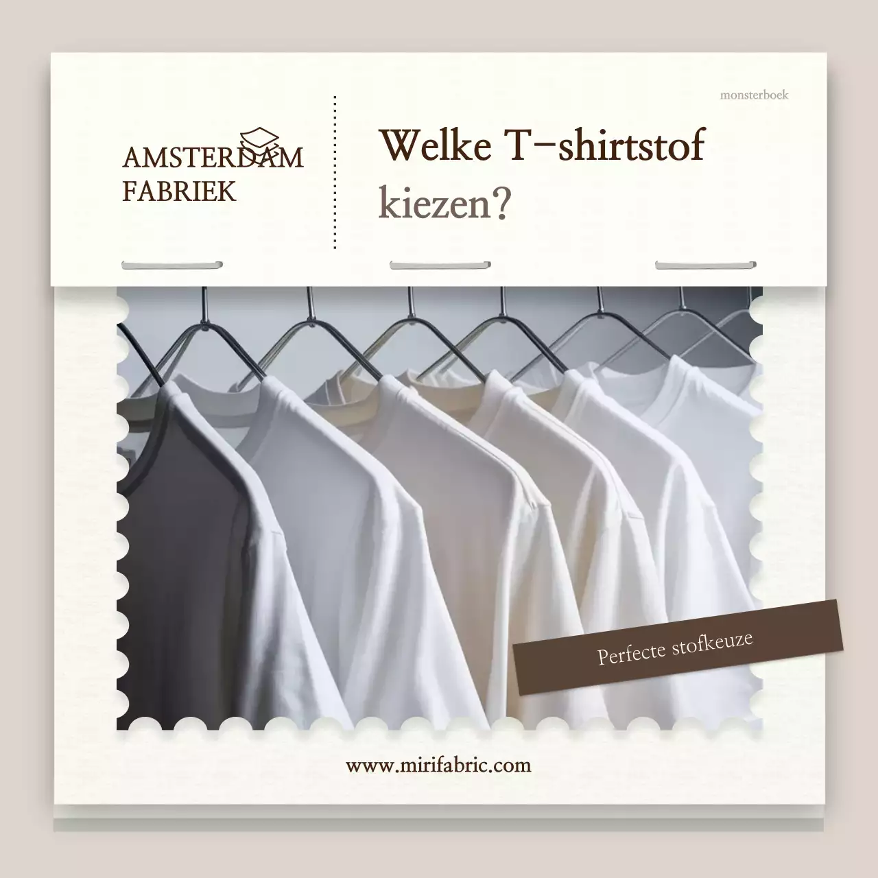 Beige schone mode-advertentie