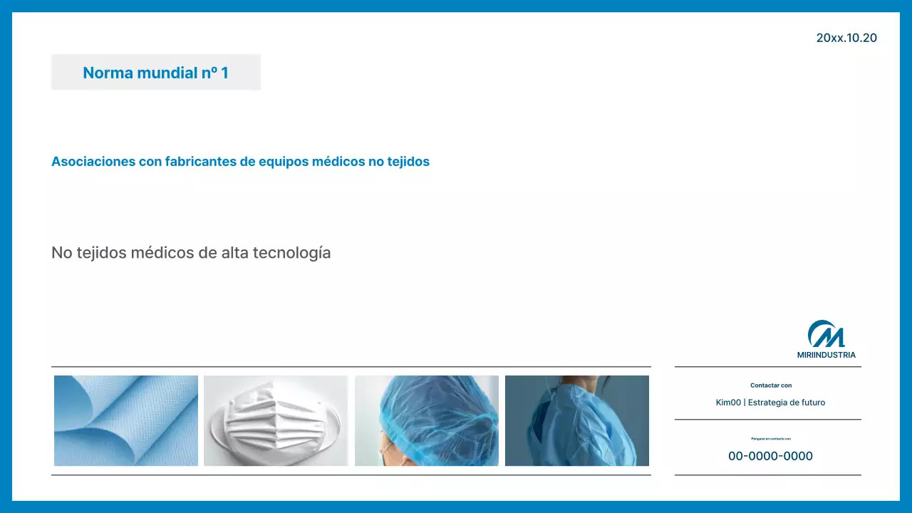 Promoción de productos médicos modernos de Blue