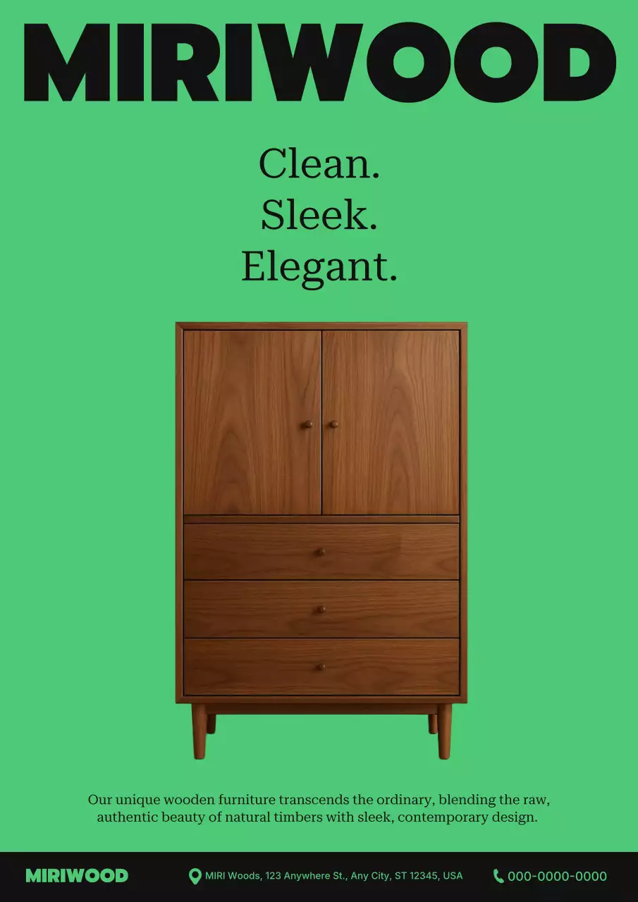 green modern furniture promotion