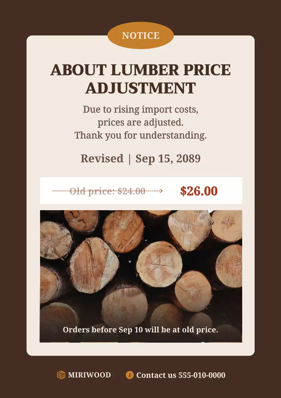 thông báo giá brown classic