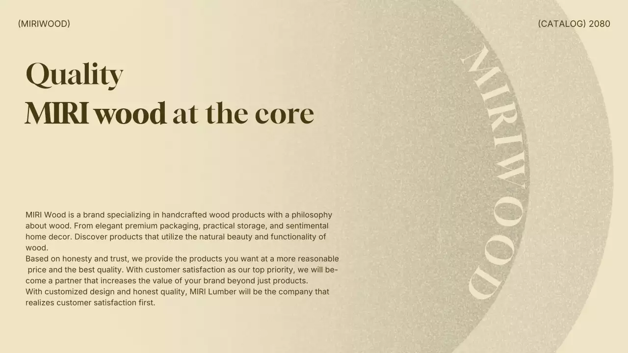 promoção de catálogo de madeira bege elegante