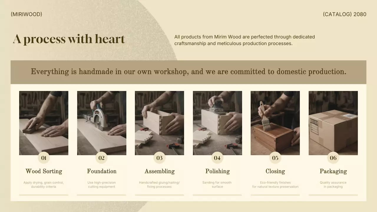 promoção de catálogo de madeira bege elegante