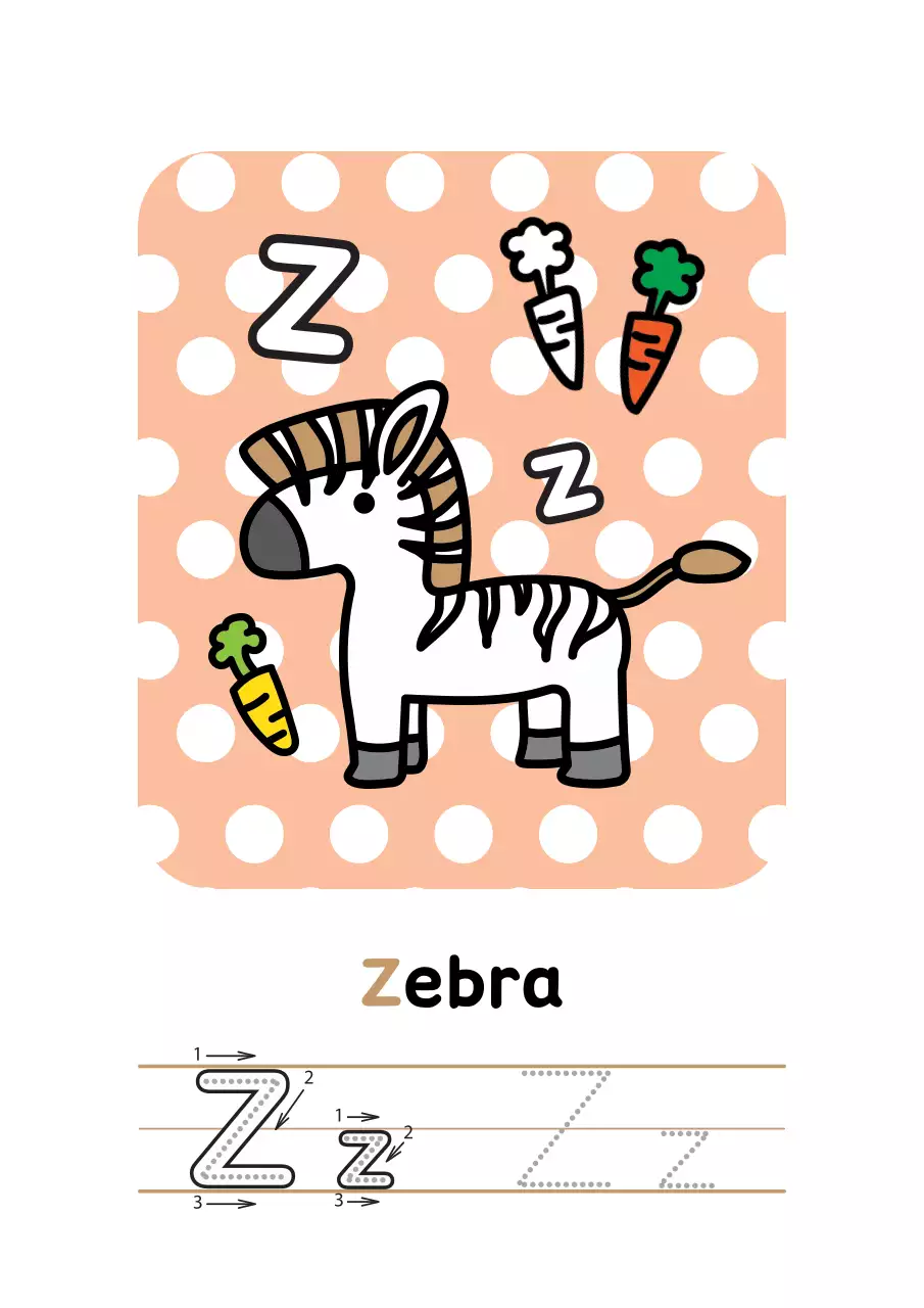 핑크 아기자기한 알파벳 교육 자료 R to Z