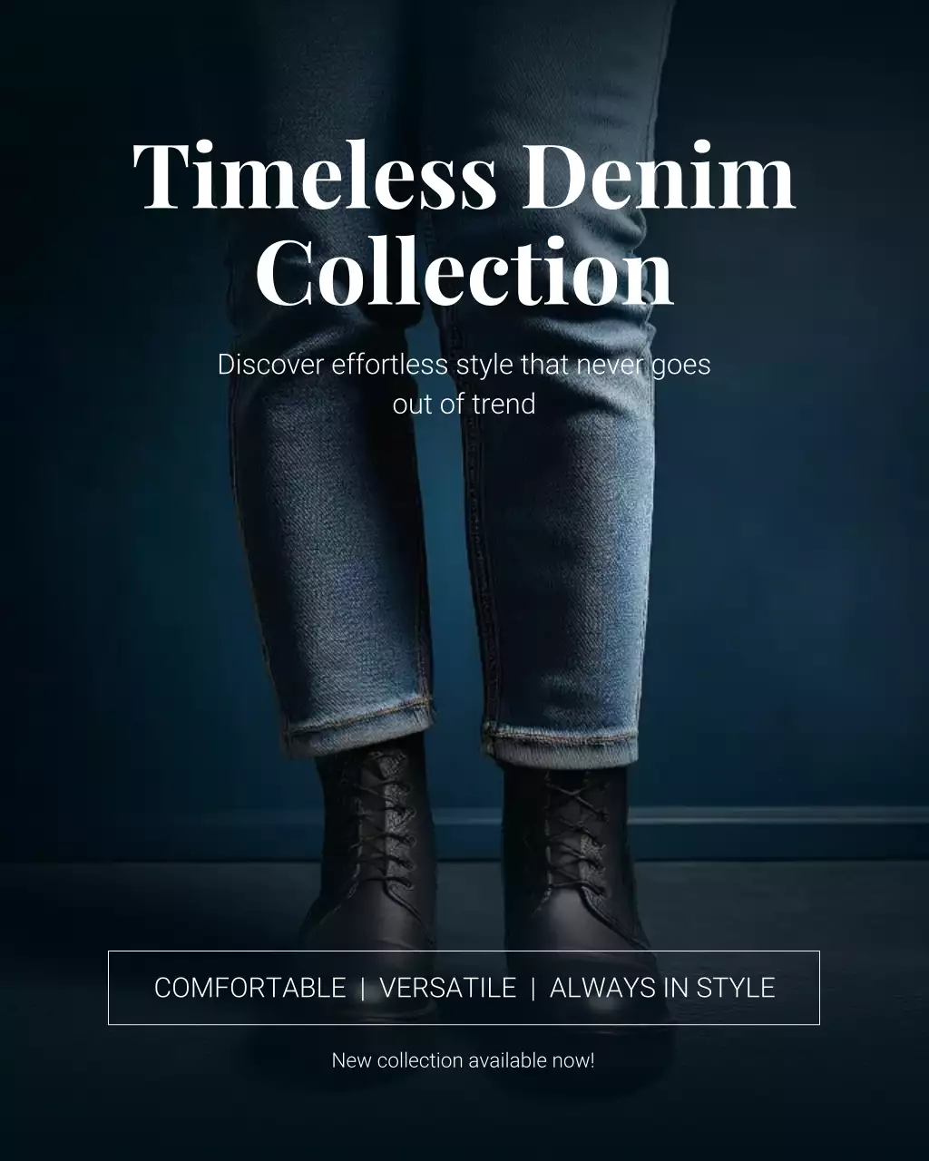 Blue Classic Denim Advertisement