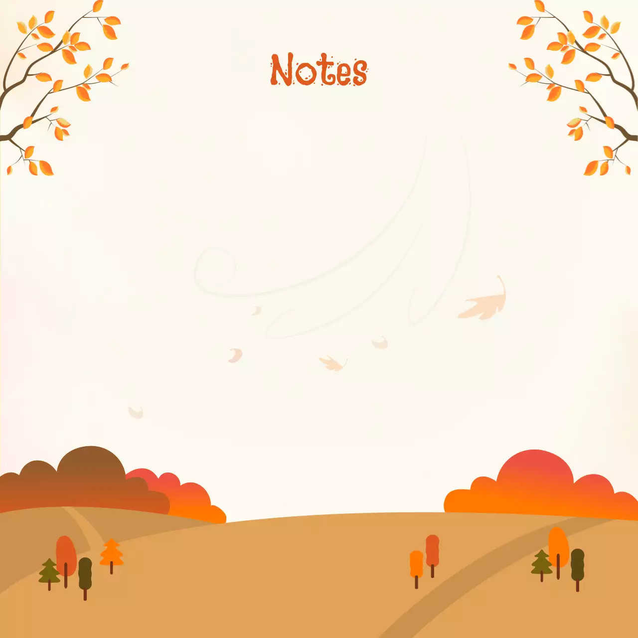 Perencana Catatan Pedesaan Oranye