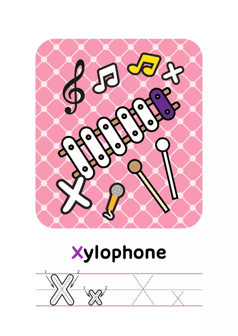 핑크 아기자기한 알파벳 교육 자료 R to Z