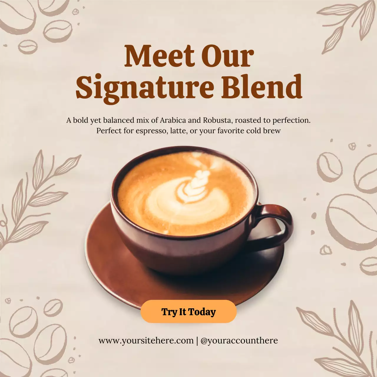 Beige Rustic Coffee Promotion