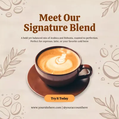 Beige Rustic Coffee Promotion
