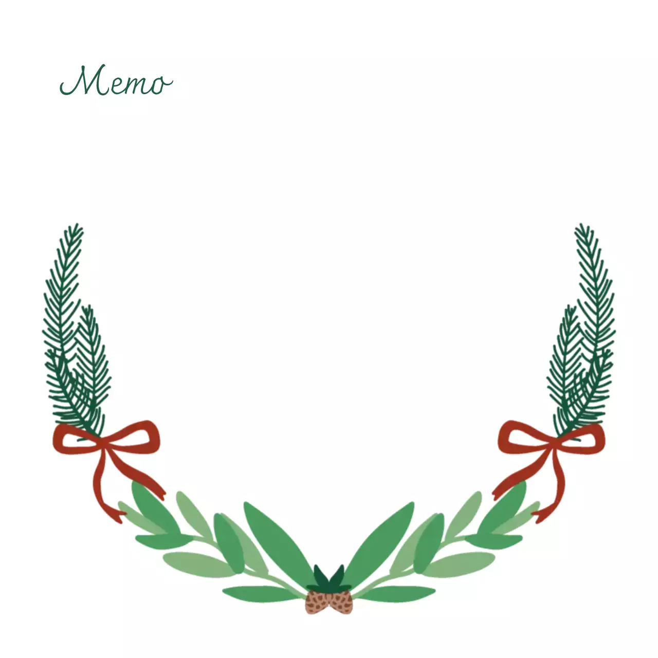 초록 심플 메모지 문구