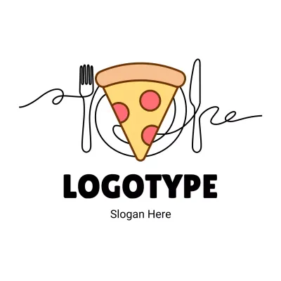 Beige Minimal Pizza Advertisement