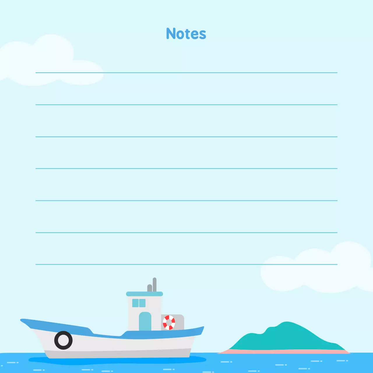 Perencana Catatan Sederhana Biru