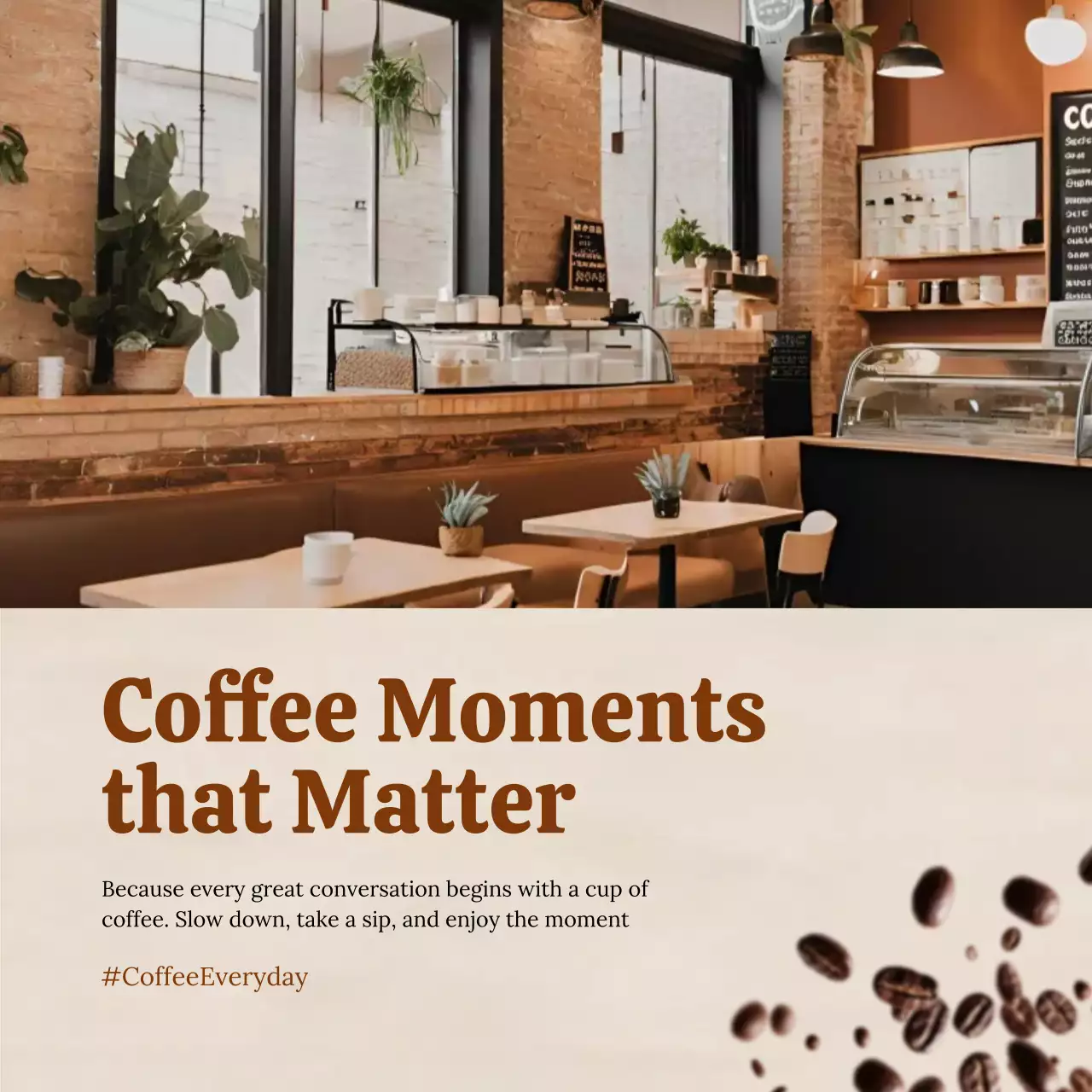 Beige Rustic Coffee Promotion