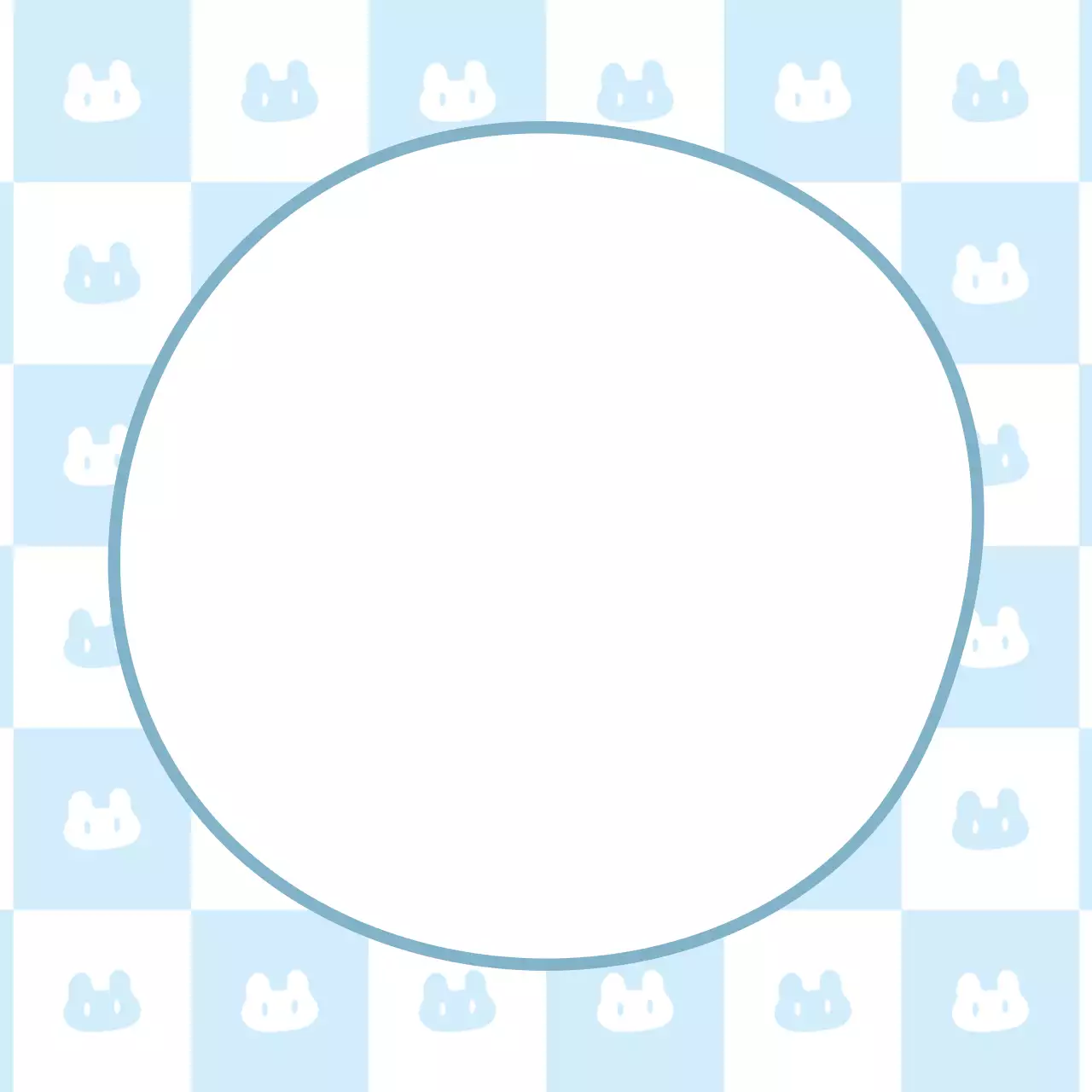 하늘색 아기자기한 포토프레임