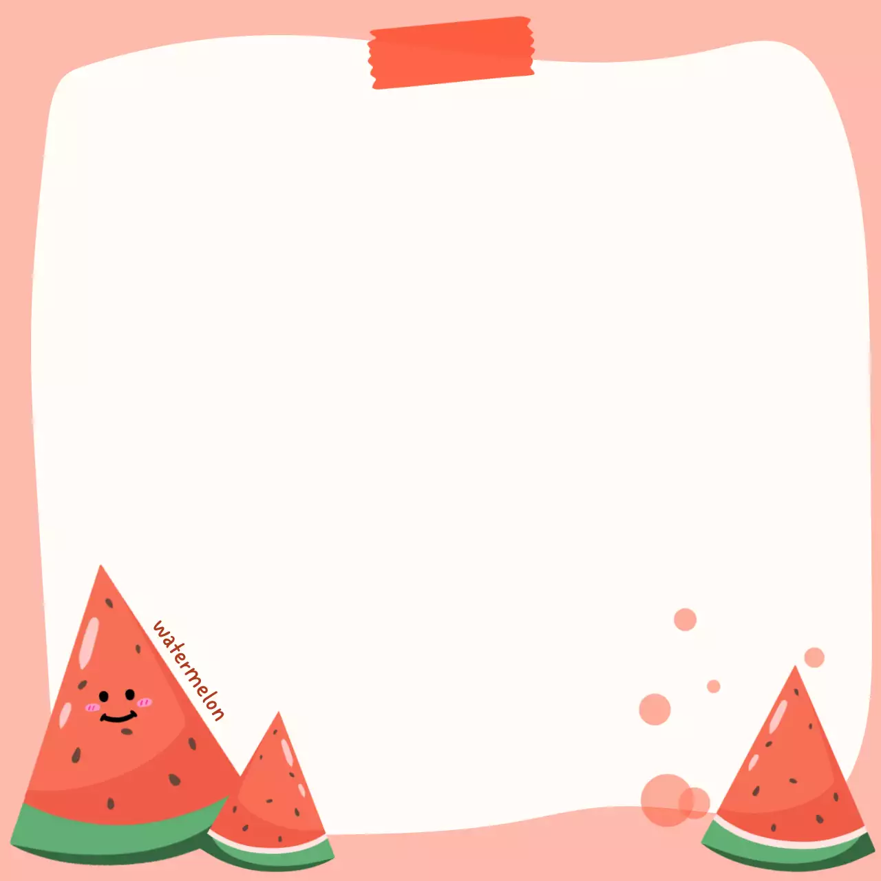 핑크 아기자기한 과일 편지