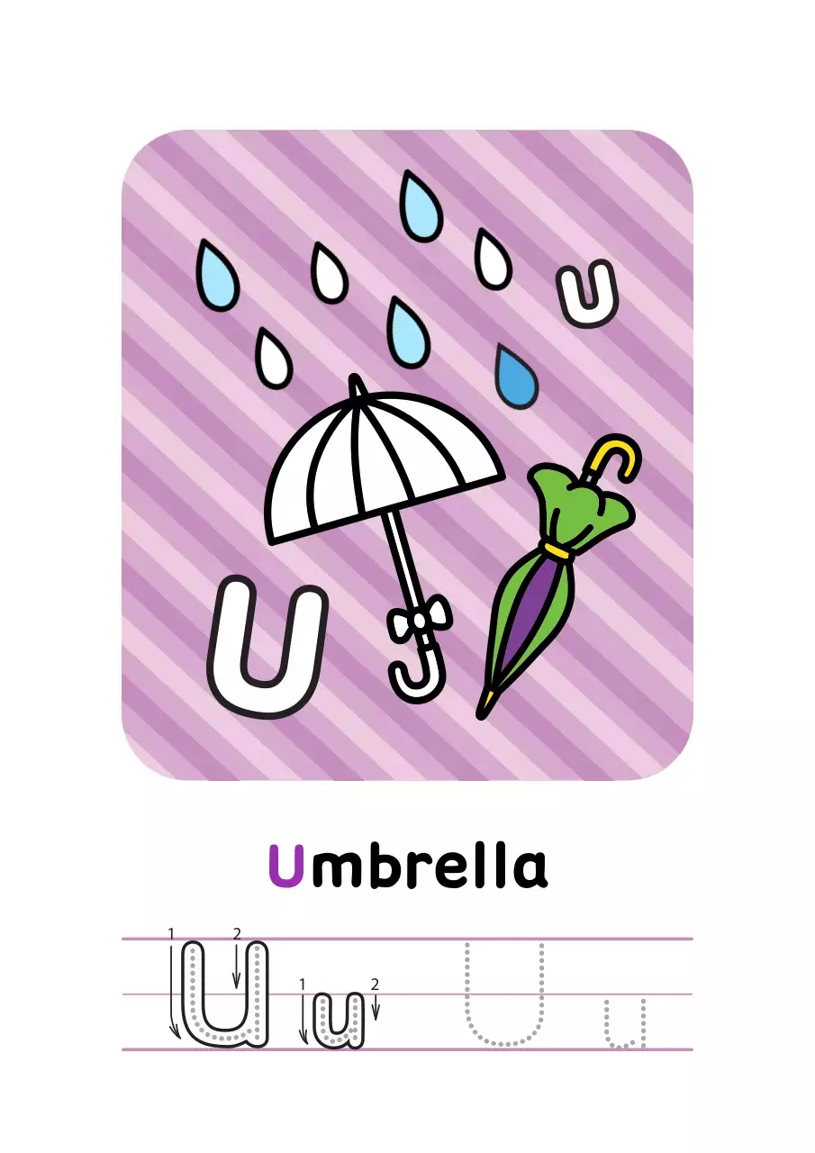 핑크 아기자기한 알파벳 교육 자료 R to Z