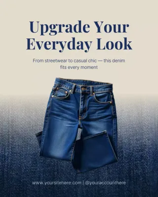 Blue Trendy Fashion Advertisement