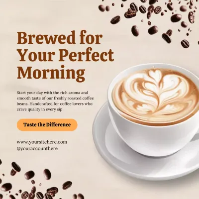 Beige Modern Coffee Advertisement