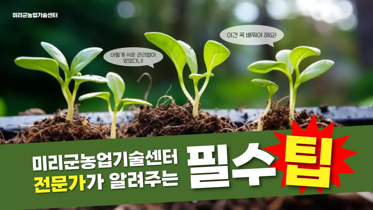 초록 강조 농업 교육