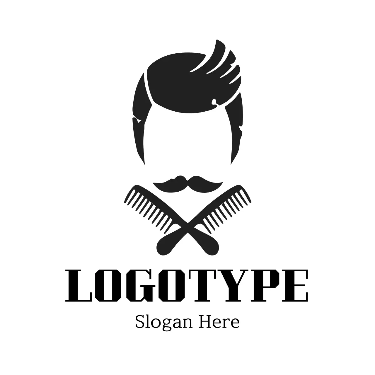 Black Minimalist Barbershop Advertisement