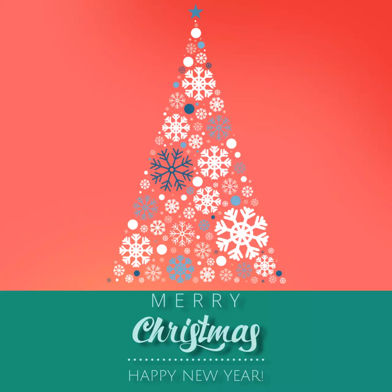 빨강 심플 크리스마스 카드